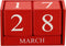 YOKIVE Wooden Block Perpetual Calendar for Desk, Wood Month Date Display Blocks,