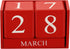 YOKIVE Wooden Block Perpetual Calendar for Desk, Wood Month Date Display Blocks,