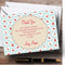 The Card Zoo Light Blue and Red Roses Shabby Chic Chintz Personalized Party Thank You