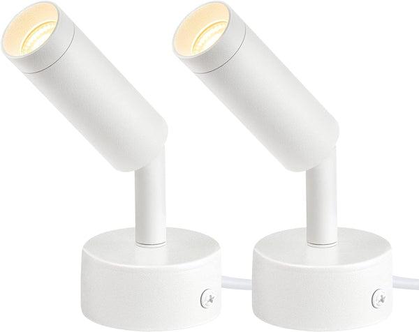 URTOM 2 Pack Indoor Spot Lights, 120V LED Accent Up Lights, 3W