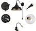 Merlight Gooseneck Wall Lamp Black Industrial Vintage Farmhouse Wall Sconces Lighting Wall Light Fixture with Plug