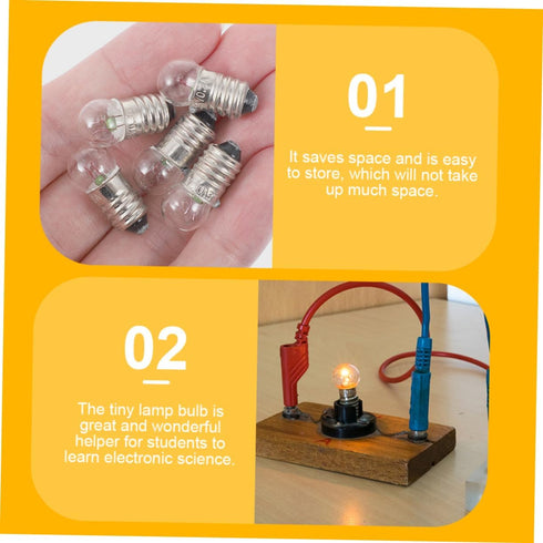 50pcs Bulbs Bulbs Bulb Bulb Bulb Small Science Experiments Electricity Kit Round Light Science Kit Teaching Supplies