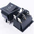 TWTADE 5Pcs Black ON/Off/ON DPDT 6 Pin 3 Position Boat Rocker Switch, Car Auto Toggle Switch