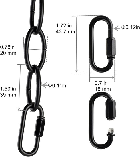 S SANGLE SOPFFY 6/10/15 6 Chandelier Chain Feet SANGLE SOPFFY Light Fixture Chain for Chandelier or Swag Light