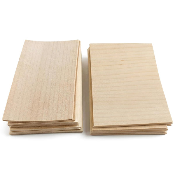 Novabright 100 Pcs Maple Fingerboard Wood Veneer Pieces 4" x 2.6" 60 Straight