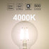E ENERGETIC LIGHTING Dimmable LED Edison Light Bulb, G25 (G80) Globe Bulb, 60W Equivalent, 6-Pack