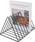EASEPRES 9 Slot Magazine Rack | Book Record Holder | Desktop Iron Storage Rack Bookshelf | Multifunction Triangle File
