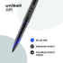 uniball Air Porous Roller Ball Pen, Medium 0.7 Mm, Blue Ink, Black Barrel, Dozen