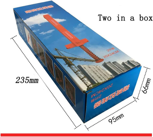 LXQ 5.9-7.1 Inch Extended Upgrade Brick Line Clips - Line Runners Sold in Pairs, Orange
