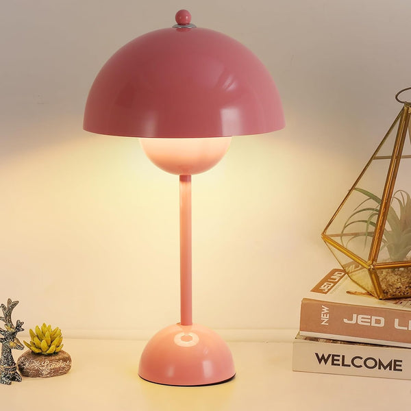 COSYLUX Modern Small Table Lamp for Bedroom, Cute Dome Shade Reflecting Light