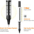 Rollerball Pen Set 16 Pack 0.5mm, Extra Fine Point Black Liquid Gel Ink for Writing, Office, School Supplies