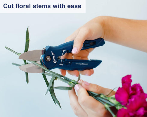 Zibra Open-It! All-In-One Multi Tool with Heavy-Duty Scissors, Box Cutter, Screwdriver, and Package Opener in Blue