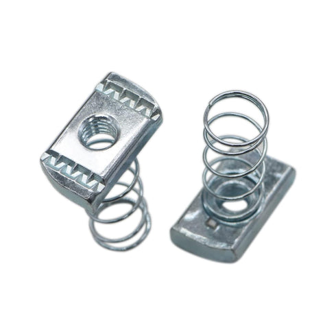 Strut Channel Nuts, 3/8-16 Long Spring Nuts with Zinc Electroplate Finish, Great for Strut Channel (10 Pack)