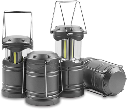 Lichamp LED Camping Lantern, 4 Pack Battery Powered Flashlight for Power Outages,