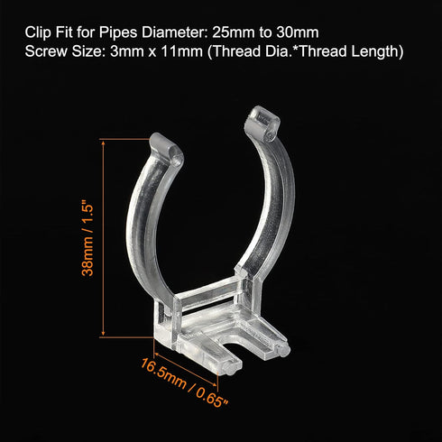 T8 Bulbs Pack 10 MECCANIXITY U Clips Holder Bracket Fluorescent Tube Light Fixture Plastic Pipe End Clamps Base