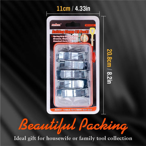 10 Pack HORUSDY Spring Grip Mop and Broom Holder for Shovel, Rake, Broom, Mop Holder, Etc.