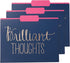 Roobee Gold Brilliant Thoughts - Decorative File Folders (Set of 9)