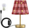 ALAZA Table Lamp for Bedroom Nightstand Bow Buffalo Plaid Checkerboard Bedside Lamp