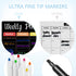 Hivillexun Magnetic Black Dry Erase Calendar White Board Set (3-Pack) for Home & Office, Includes 8 Markers
