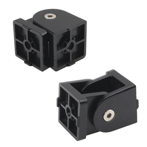 2 Sets 4040 Series Aluminum Extrusion Profile, Zinc Alloy Black Flexible Pivot Joint Connector for 3D Printer