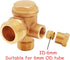 Solid Brass 3-Port Air Compressor Check Valve, M10*1 x G3/8" x G1/2" Male Female Threaded Connector