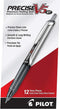 Pilot Precise V5 RT Refillable & Retractable Rolling Ball Pens, Black, Extra Fine Point (0.5 mm), Pack of 12