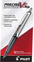 Pilot Precise V5 RT Refillable & Retractable Rolling Ball Pens, Black, Extra Fine Point (0.5 mm), Pack of 12