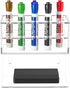 HIIMIEI Dry Erase Marker Holder for Whiteboard, Wall Mounted 2-Tier 10-Slot Acrylic Marker Organizer, Clear 2pcs