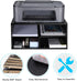 EMERIT 2-Tier Printer Stand Shelf with Storage Wood Desk Paper Organizer for Home/Office