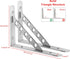 Gearmatte 10" 440 Lb Pack 2 (16") Heavy Duty Shelf Bracket, Stainless Steel L Bracket Shaped Solid Shelf Support Corner