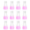 Plastic Erlenmeyer Flask Set with Screw Cap, 25ml Molded Graduations, 12 pcs