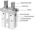 MHZ2-20D Air Gripper Pneumatic Cylinder, 20mm Bore Parallel Style