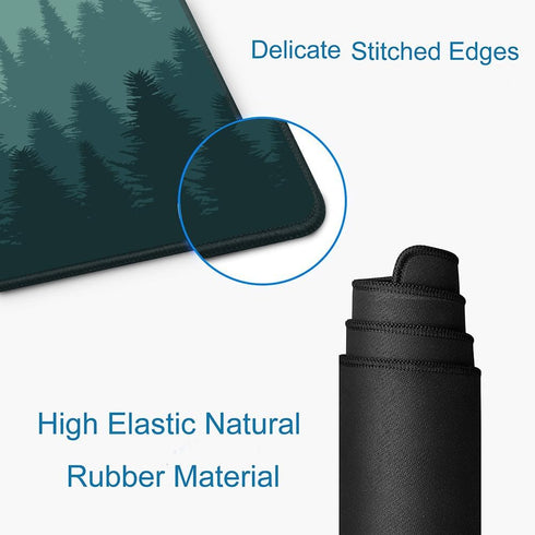 Large Gaming Mouse Pad, Non-Slip Rubber Base with Stitched Edges, 31.5x11.8 inch Abstract Landscape Mountain