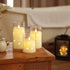 Set 3, Homemory Flickering Flameless Candles with String Lights, Battery Operated Candles, Embedded String Lights LED