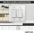 Questech Decor Double Rocker Light Switch Cover, 2-Gang Electrical Wall Plate, Decorative Bevel Edge, Bright White