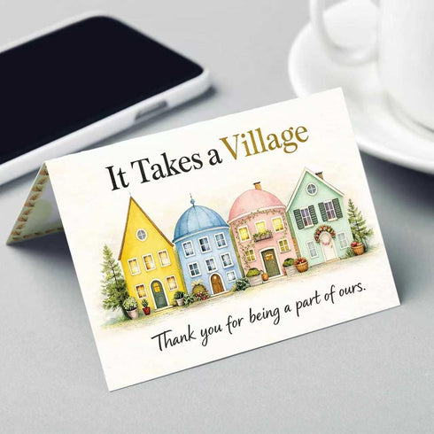 FANCYLUCKY Thank You Card Gifts for Teacher, Funny Teacher Appreciation Card from School Kids Students, It Takes a
