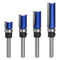 BENESOON 4PCS Pattern Template Router Bit Set 1/4 Inch Shank, 1/2", 3/4", 1",