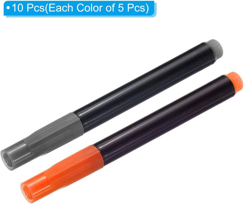 PATIKIL Dry Erase Marker Pens, 10 Pack Orange + Gray Ink Fine Point Low Odor Whiteboard for Office Home Classroom