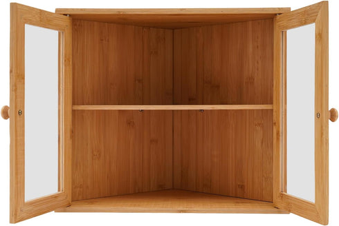 Xuthusman Countertops Bamboo Wood Bread Box, Double Bread Storage Box for Homemade Bread & Sourdough, Kitchen Large