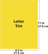 UBMOVE 8.5 11, 20 lb, 100 Multipurpose Copy Printer Paper, x Yellow, SHEETS, Construction Paper For School, Office