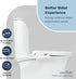 TS1008E LUXE Elongated Comfort Fit Toilet Seat with Slow Close, Quick Release Hinges, and Non-Slip Bumpers (White)