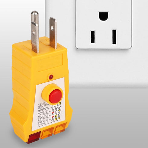 BTFO GFCI Outlet Tester, Standard US Receptacle Circuit Analyzer with Ground Fault Detection Auto Voltage Polarity