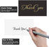 HUKXDGXY 100 Count, 3.5 2 Inch, Gold Foil Thank You Cards, Elegant Black Notes, x Writeable, Perfect for Small Business
