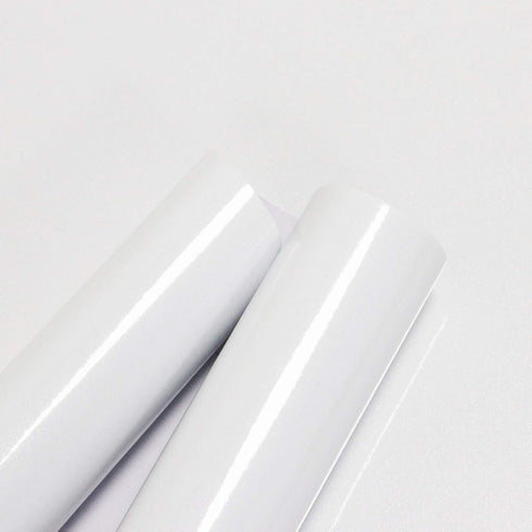 Glossy White Contact Paper for Countertops, 15.8''x78.7'' Removable Waterproof Vinyl Roll for Kitchen Cabinet