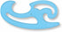 STAEDTLER Mars Professional French Curve Design Ruler Set, 3 Essential A B C Shapes, Blue Transparent Plastic
