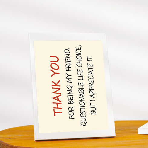 OJsensai Thank You Card Gifts for Best Friend, Funny Appreciation Card for Her He Women Men, Humor Friendship