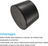 MECCANIXITY Rubber Tapered Plug 33mm to 41mm Solid Test Tubes Bungs Stopper Black, 5 Pieces