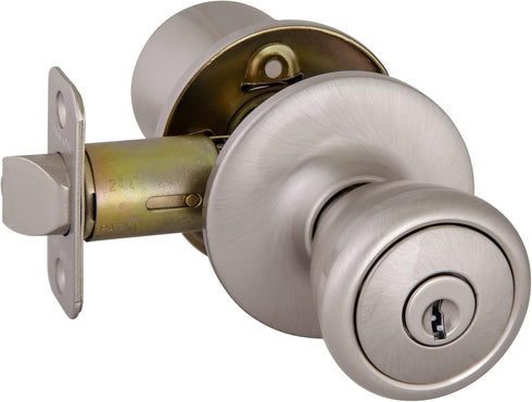Design House 781922 Tulip Keyed Entry Door Knob, Satin Nickel