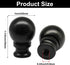 Waziaqoc 2 Pack Black Aluminum Lamp Finial - Decorative Knob Finials for Lamp Harp Holder, Universal Fit Table Lamps