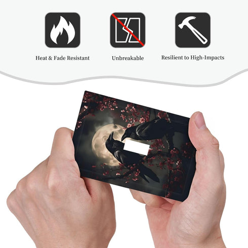 Sturin 1 3X5 Gothic Black Raven Crow Wall Plate Light Switch Cover Gang Single Toggle Toggle Switch Art Plates